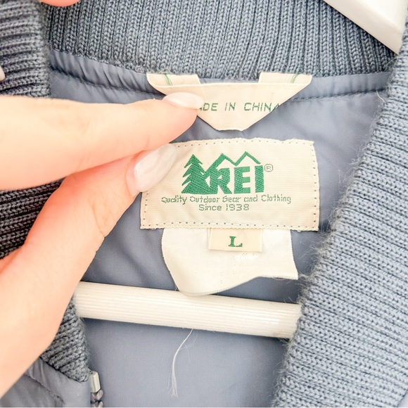 REI | Vintage Quilted Puffer Vest  sz LRG Blue - Picture 2 of 4